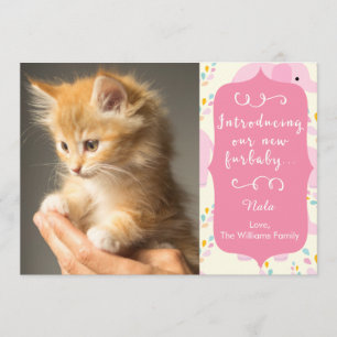 Invitación rosa nueva de Furbaby