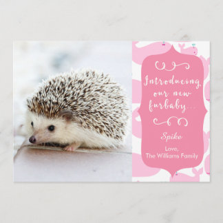 Invitación rosa nueva de Furbaby