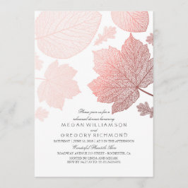 Invitación Rosa Oro deja elegante ensayo de otoño cena