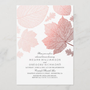 Invitación Rosa Oro deja elegante ensayo de otoño cena