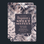 Invitación Rosa Oro Oscuro Pálido Tropical Pálido 16<br><div class="desc">personalizar para su evento</div>