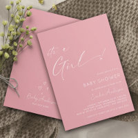 Rosa palo | Simple Heart 'It's a Chica' Baby Showe