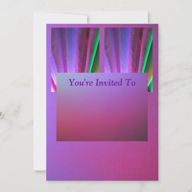 Invitación Rosa para poner verde la iluminación del LED (Anverso)