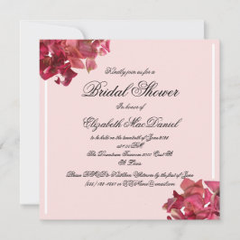Invitación Rosa Petal Pink Romantic Bridal Shower