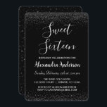 Invitación Rosa plateado Petal Sweet Dieciséis cumpleaños<br><div class="desc">Purpurina De Espuma De Confetti Plateado Dulce Invitación A Fiesta De Cumpleaños. Esta invitación es perfecta para el Rosa Confetti Sparkle Purpurina Sweet 16 Birthday Party que busca celebrar con Rosas florales para El día de San Valentín.</div>