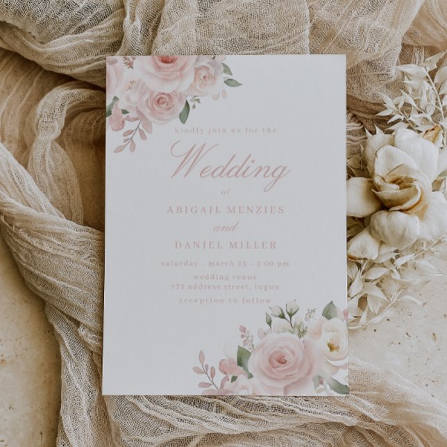 Invitación Rosa Polvorienta Divino Rubor Boda  (Subido por el creador)