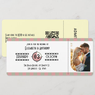 Invitación Rosa Polvorienta, Salvia Silenciada y Crema Boda d