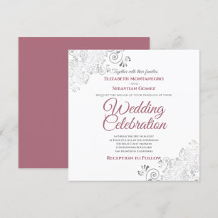 Invitación Rosa Polvoriento y Boda de la Plaza Blanca