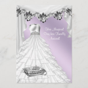 Invitación Rosa púrpura Quinceanera