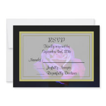 Rosa Púrpura sobre RSVP Negro