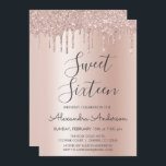 Invitación Rosa Purpurina de espuma de oro Dulce Dieciséis cu<br><div class="desc">Rubor Pink - Rosa Oro Espumoso Purpurina Dulce Dulce 16 Invitación de fiesta de cumpleaños . Esta es la moda perfecta para una de lujo dulce Dieciséis Cumpleaños Invitación para un Relieve metalizado Metálico Moderno y Elegante Rosa Gold y Rubor Pink Ombre Purpurina Sparkle Girly Fiesta de Cumpleaños. Póngase en...</div>