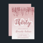 Invitación Rosa Purpurina de espuma de oro Fiesta 30 cumpleañ<br><div class="desc">Oro Rosa - Rubor Pink Sparkle y Dripping Purpurina Ombre Girly Fiesta de Cumpleaños 30 Invitación de Fiesta de Cumpleaños. Esta moderna invitación de 30 años es perfecta para el Rosa Purpurina Girly Fiesta de Gold Sparkle que busca celebrar en Oro Rosa Rosa Rosa. Póngase en contacto con el diseñador...</div>
