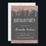 Invitación Rosa Purpurina de espuma gris dorada Cualquier cum<br><div class="desc">Rubor Pink - Rosa Oro y Gris Carbón (Gris) Personalizado de Purpurina de perforación con espárragos Cualquier edad (13, 16, 18, 21, 30, 40, 50, 60) Invitación de fiesta de cumpleaños . Esta es la invitación perfecta (trece, dieciséis, dieciocho, veintiuno, treinta, cuarenta, cincuenta o sesenta) Diversión y a la moda...</div>