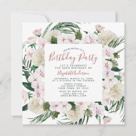 Invitación Rosa Purpurina de Oro Bouquet