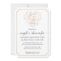 Rosa Purpurina de oro Script Love in Air Couple Sh