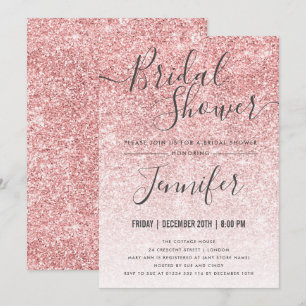 Invitación Rosa Purpurina Glam Bridal Bridal