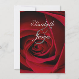 Invitación Rosa rojo elegante