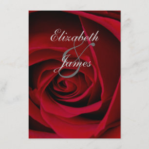 Invitación Rosa rojo elegante