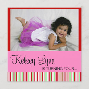 Invitación rosa rojo fresa