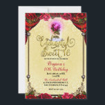 Invitación Rosa Rojos Amarillo y Dulce Oro 16 16º Fiesta<br><div class="desc">Invitaciones a la fiesta de cumpleaños</div>