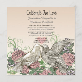 Invitación Rosa Romance Boda