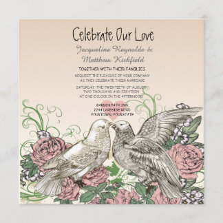Invitación Rosa Romance Boda