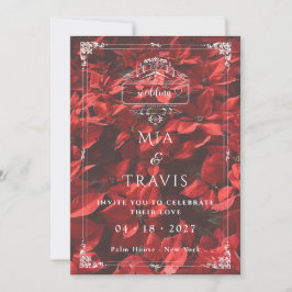 Invitación Rosa Romántica | Boda Floral Elegante Editable