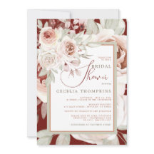 Rosa romántica sobre DUCHA DE NOVIA en borgoña