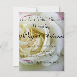 Invitación Rosa romántico florece en la ducha de novia invita