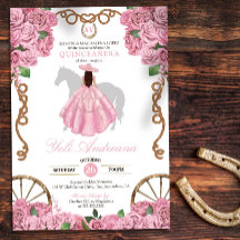 Rosa rosa bebé Charro Occidental Quinceanera