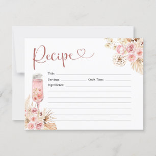 Invitación Rosa Rosa Boho Soiree Ducha de novia