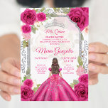 Invitación Rosa rosa de Fuchsia y vestido Charra Mis XV Anos<br><div class="desc">Rosa rosa y vestido de Fuchsia Charra Mis XV Anos Invitación Mis Quince Anos,  15 cumpleaños, </div>