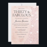 Invitación Rosa Rosa Dorada Vestido 30 y fabuloso cumpleaños<br><div class="desc">Vestido de oro rosa rosa 30 y fabuloso 30 cumpleaños Variaciones de invitación a la invitación y artículos coincidentes en nuestra tienda</div>