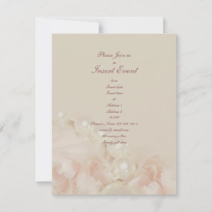 Invitación Rosa rosa maneja elegante compromiso de boda