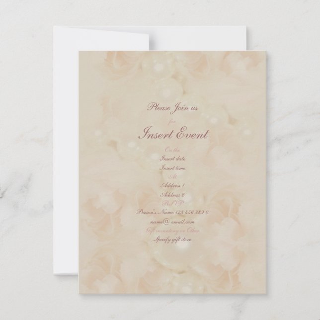 Invitación Rosa rosa maneja elegante compromiso de boda (Anverso)