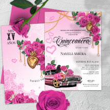 Rosa Rosa Rosa Quinceanera Lowrider rosa Chola Chi