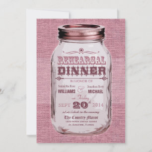 Invitación Rosa Rosa Rosa Rosa Rosa Rosa Rosa de Mason Jar Rú