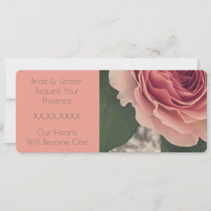 Invitación Rosa Rosa Y Coral