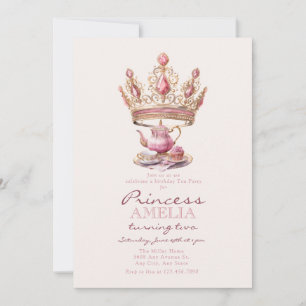 Invitación Rosa Royal Cumpleaños de la Princesa