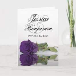 Invitación Rosa Royal Purple Elegant Romantic Photo Boda
