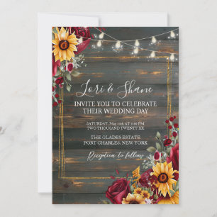 Invitación Rosa ruso fotográfico y Boda de código QR Aster