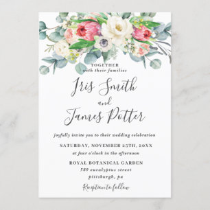 Invitación Rosa ruso protésico Rubor Boda marfileño