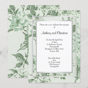 INVITACIÓN ROSA SAGE VERDE BODA DE PLATA