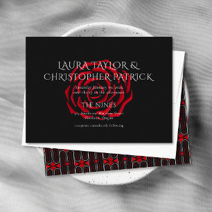 Invitación Rosa Scarlet Elegante Simple