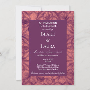 Invitación Rosa Sepia Otoño Floral Personalizada