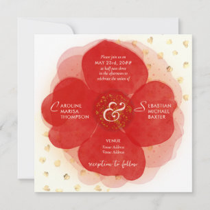 Invitación Rosa silvestre caprichoso Boda de fotografía en el