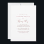 Invitación Rosa simple Boda oro Brunch<br><div class="desc">Este sencillo y elegante brunch rosa boda dorado es perfecto para su minimalista y clásico boda de oro. El diseño presenta una moda minimalista clásica de color dorado contemporáneo y una delicada caligrafía formal romántica. Es excelente para bodas de lujo en primavera, verano, otoño o invierno. ¡Manténgalo como está, o...</div>