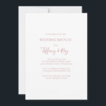 Invitación Rosa simple Boda oro Brunch<br><div class="desc">Este sencillo y elegante brunch rosa boda dorado es perfecto para su minimalista y clásico boda de oro. El diseño presenta una moda minimalista clásica de color dorado contemporáneo y una delicada caligrafía formal romántica. Es excelente para bodas de lujo en primavera, verano, otoño o invierno. ¡Manténgalo como está, o...</div>