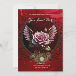 Invitación Rosa Steampunk