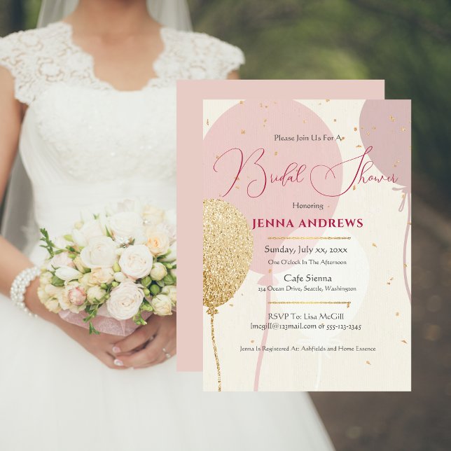 Invitación Rosa Suave, Casual, Elegante, Nombre De La Novia, (Subido por el creador)